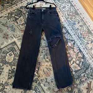 Abercrombie High Rise 90’s Relaxed Jeans Washed Black